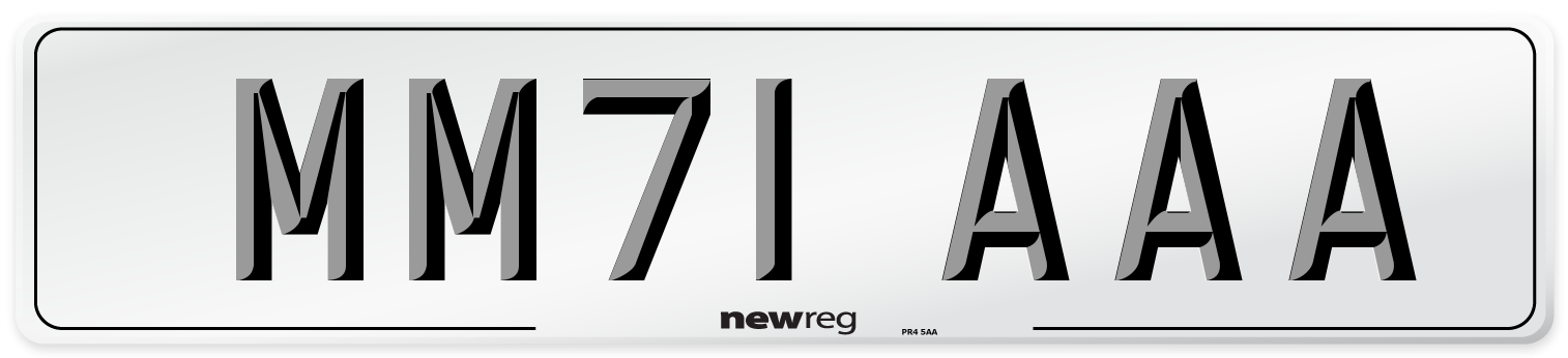 MM71 AAA Number Plate from New Reg